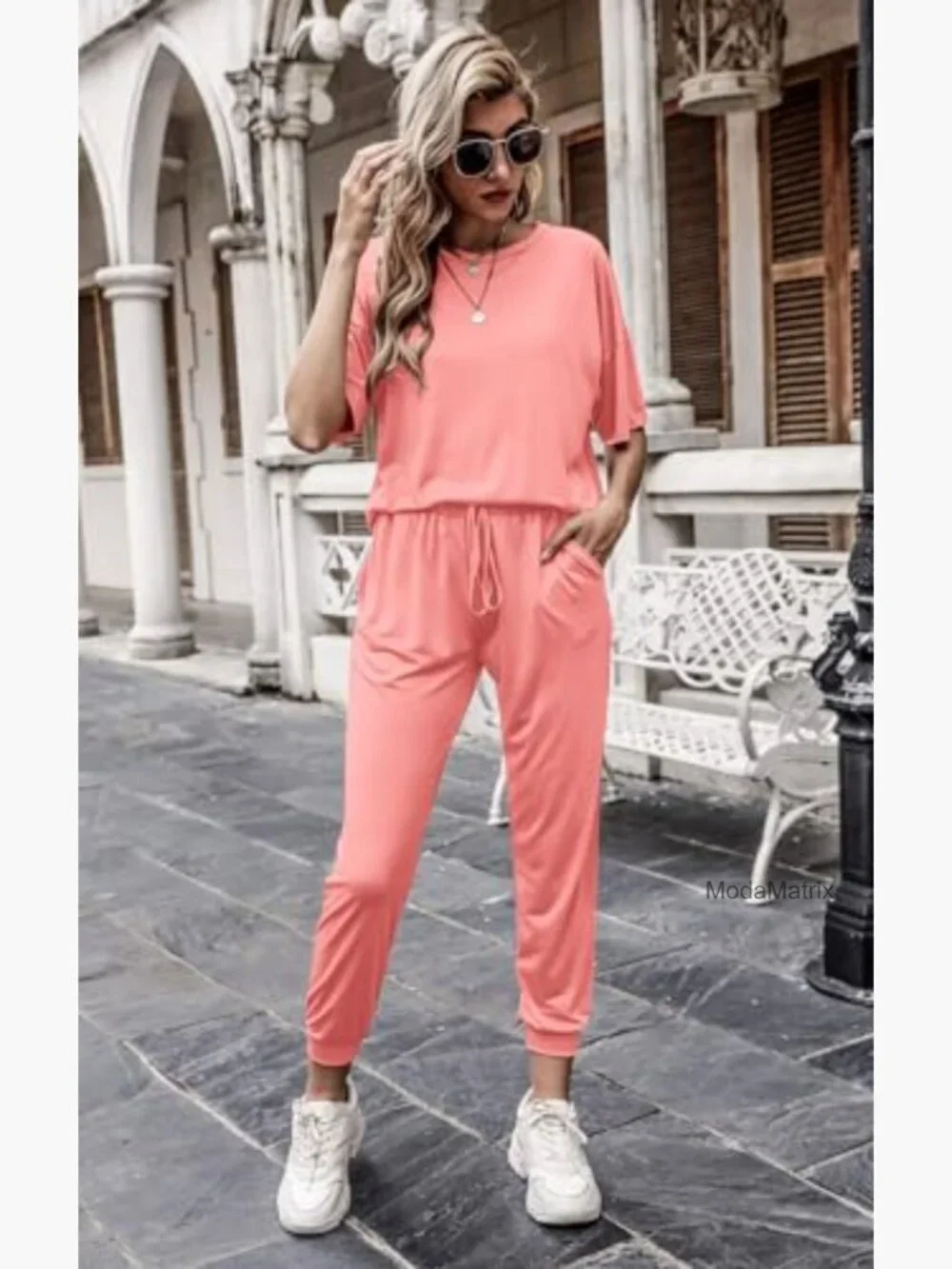 Two Piece Lounge Set Matching Jogger Outfit Travel